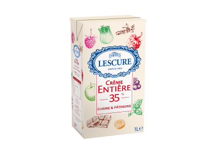 Crème liquide UHT Lescure 35% 1L x6 - Affinord - La crème des fromagers